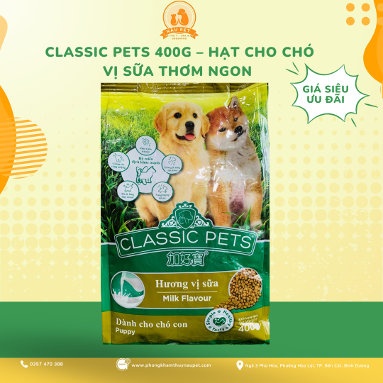 400g Classic Puppy vị sữa  - Thức ăn chó nhỏ